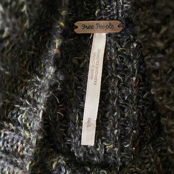 Free People Dylan Turtleneck Sweater Pullover thick chunky ribbed long sleeve - Picture 2 of 5